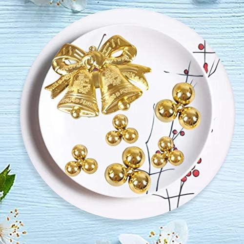 Абоофан 40 парчиња Божиќна пластична златна златна боја, декорација на венец за венци