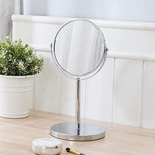 Woqo Vanity Mirror Makeup Vanity Mirror, Desktop Дво странично огледало за убавина 3x зголемување козметичко огледало 360 ° вртење