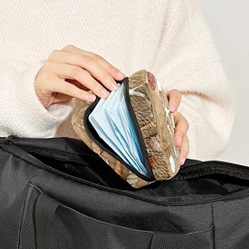 Санитарна торба за складирање на салфетка, торбичка за подлога, торбичка за подлога, мала торба за шминка, шема на јажето со лушпа од јаже
