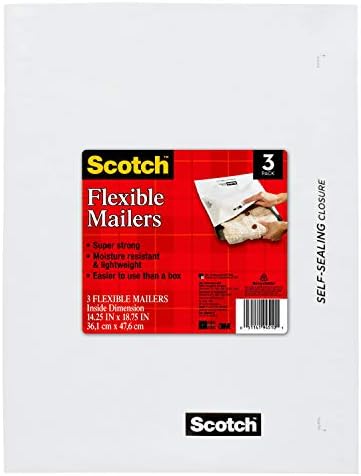 Флексибилен поли-пошта на Шкотска, 14,25 x 18,75 инчи, 3-пакет, бело