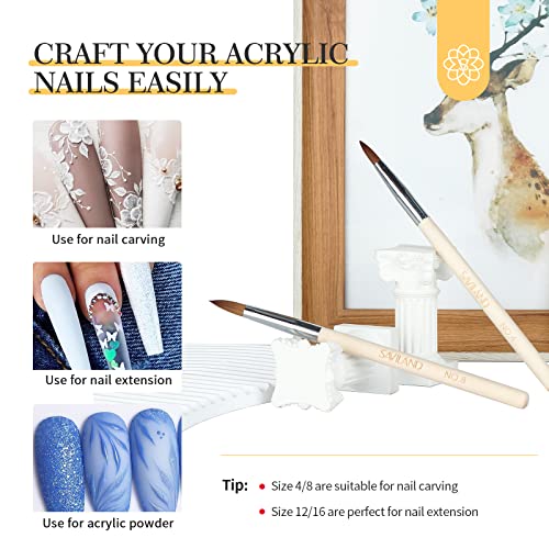 Saviland 4PCS Kolinksy Acrylic Nail Chrush Set и 42 парчиња пролетен летен гел Полски комплет за акрилни нокти за нокти Арт DIY подарок за
