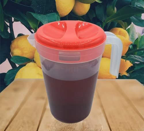 1 галон/4,5 литарски круг чист пластичен бокал за стомна со капакот Видете низ база и рачка за пијалоци со чај од ладен чај со вода