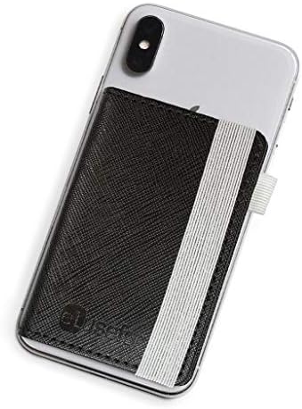 Телефонски паричник за стап на задниот дел од iPhone или Android Case | 6 држач за кредитна картичка за ракави - џеб за картички, пари и