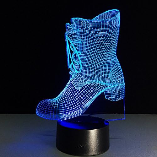 3dlamp чизми во форма на предводена табела светло 3Д илузија ламба Нова година промена на бојата на подароците, ноќна светлина Детска