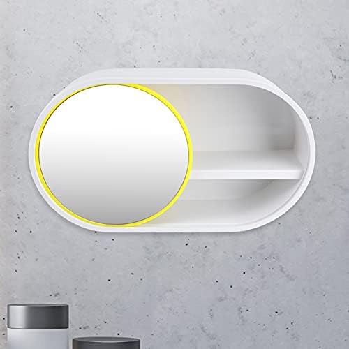 Кабилок Шминка Огледало Ѕид Монтирани Ѕид Бања Козметички Кутија За Складирање Со Шминка Огледало Козметички Организатор Бања Ѕид
