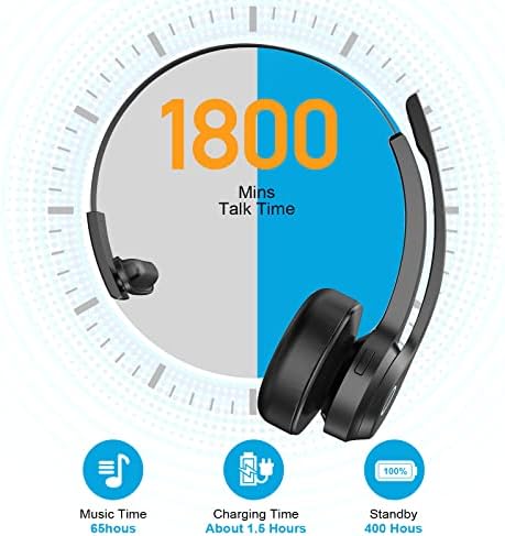 LostSoul Bluetooth Слушалки Со Dongle Адаптер, Безжични Камионџија Слушалки, Надградени Слушалки За Поништување На Бучава СО CVC8.