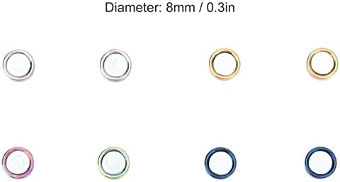 Филфел 4pair 8mm сет на магнетни обетки, магнетски украс на уво, обетки за магнетно слабеење, обетки од не'рѓосувачки челик магнетни обетки