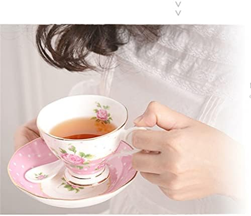 ZLXDP розова роза шема гроздобер керамички кафе чаша чајник чајник сет кула попладневен чај подароци