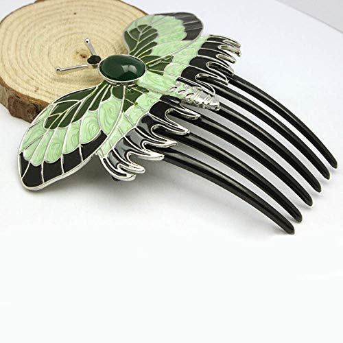 Meiyum Butterfly Style Combash Fairstyle Foir Combate, Titanic Butterfly Vintage Combs Combs Pims Pins Butterfly Combate Forht Comb