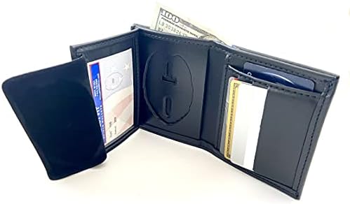 Совршен фит штит паричници штит со полиција на орел и безбедност се вклопува во стилот на Blackington B 296 скриена значка за паричник