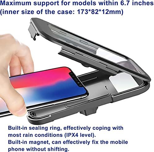 Сириг Универзален велосипед Телефон монтирање, држач за телефонски мотоцикли, - водоотпорна телефонска торба за IPX4, прилагодлива од 360 степени,