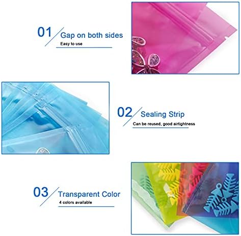 100 парчиња транспарентна пластика што може да се повлече од поштенски торби со резидент ziplock, дебели 3,15 милји заптивки за