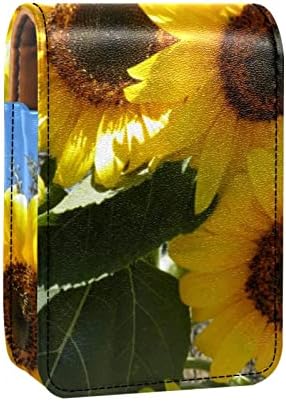 Сончоглед Природа Жолто Лето Цветни Кармин Случај Со Огледало За Чанта Преносни Случај Носителот Организација