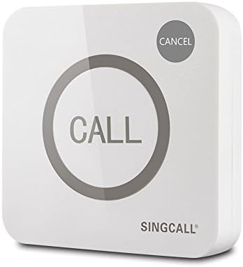Систем за повикување на безжични услуги на Сингкал за ресторански кафе, повик на медицинска сестра на келнер, големо копче за допирање,