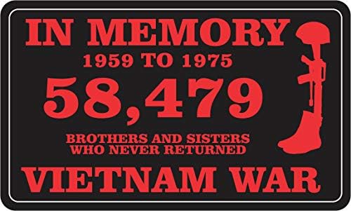Воена Продавница ЗА Ветеринар Американска Армија Во Меморија 58.479 Виетнамска Војна Прозорец Браник Налепница Налепница 3.8