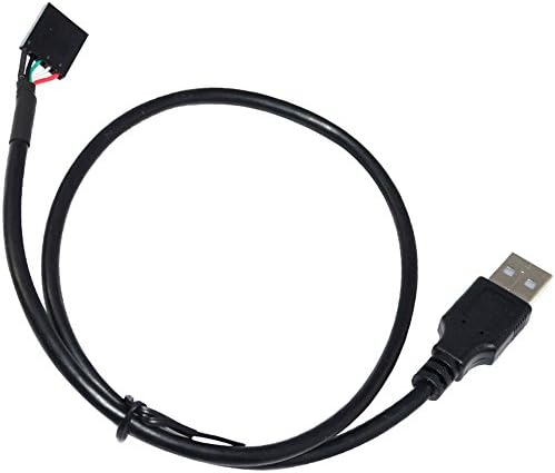 50см USB 2.0 Машки приклучок до 1x 5pin Femaleенски 0,1 USB заглавие PCB матична плоча за матична плоча