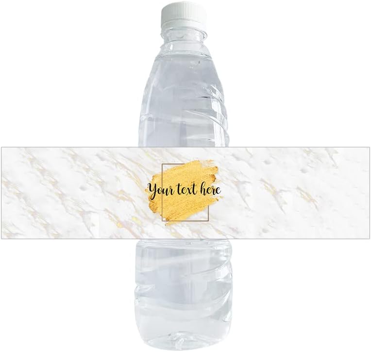 30 парчиња прилагодете ги етикетите за злато луксузно шише DIY компанија за налепници за шише со вода прилагодена налепница роденденска