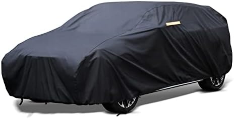 Caspin Car Cover Premium Black, Full Etterion Covers Заштита УВ Сонцето Снег прашина Отпорен на бура, Водоотпорно возило водоотпорно