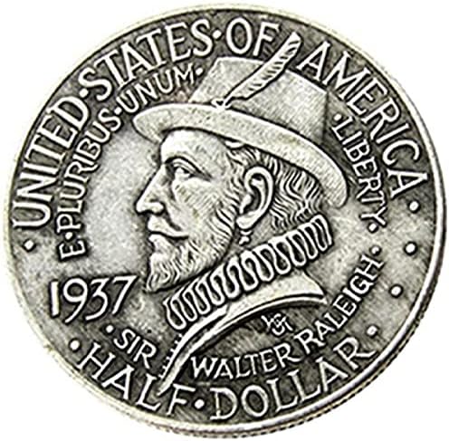 Американска полу-доларна комеморативна монета 1937 година Странска копија сребрена позлатена