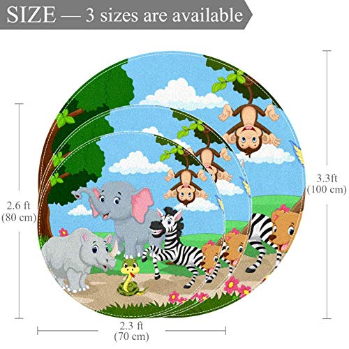 Зооолошката градина за килими, животни кои ползат душек за нелизгање Активност и играат душеци за бебе за бебиња 31,5х31,5 инчи