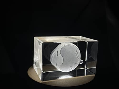 Око уметност за офталмолози | 3Д врежан кристален чувар | Подарок за доктор | Колекционерско | Сувенир | Персонализиран подарок