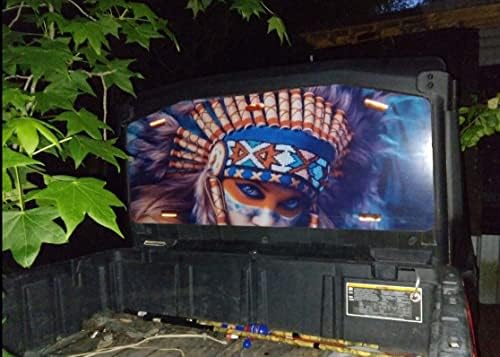 Домородно Американско Девојче Племе Заден Прозорец Перфориран Винил Налепница ЕДНОНАСОЧНА Визија За КАМИОН ЏИП Приколка За Комбе