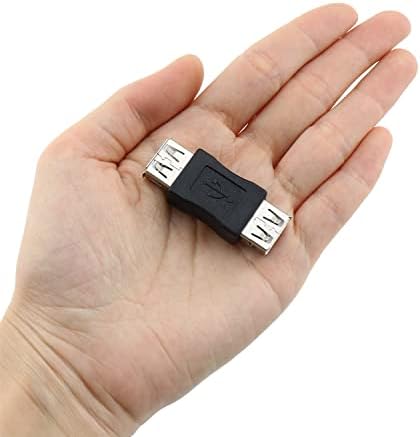 ZZHXSM 2PCS USB адаптер USB женски до USB Femaleенски конвертор за спојување на адаптер за полнење на родови