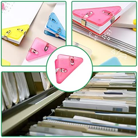 15 парчиња агол клип папка со повеќенаменски врзивно средство за боја за канцеларија и училиште