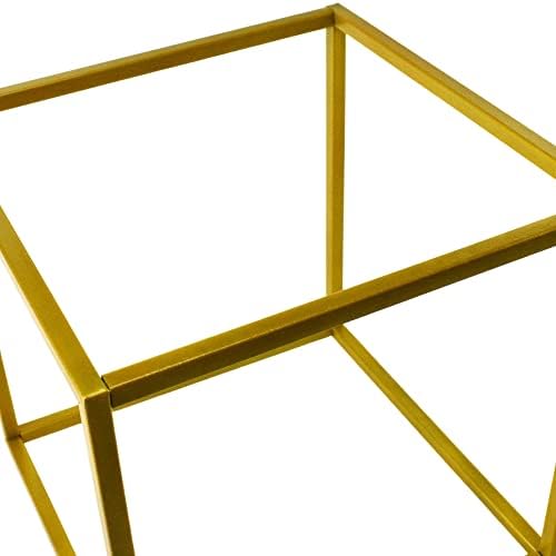 Homeford Metal Cube Centerpeece, 8-инчен, злато