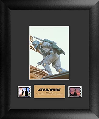 FilmCells - Војна на Starвездите - Боба Фет - Ограничено издание 11 ”x 13” wallидна уметност презентација - има два клипови со филмови