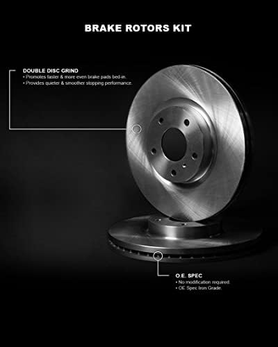 R1 концепти Комплет за ротор на сопирачките | Ротори на сопирачките | Диск на сопирачката | одговара на 2014-2015 Mitsubishi Mirage