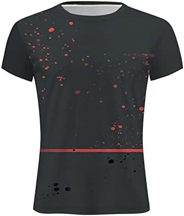 2023 Нови мажи лето печатено маичка со кратки ракави, екипаж на вратот на вратот на вратот на врвот на шорцевите за вриење на