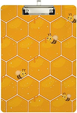 Симпатична Пчели Шема Пластични Табли Со Исечоци Со Метален Клип Големина Табла Со Исечоци Со Низок Профил Табли За Клипови За Деца Канцеларија Училница Декоратив