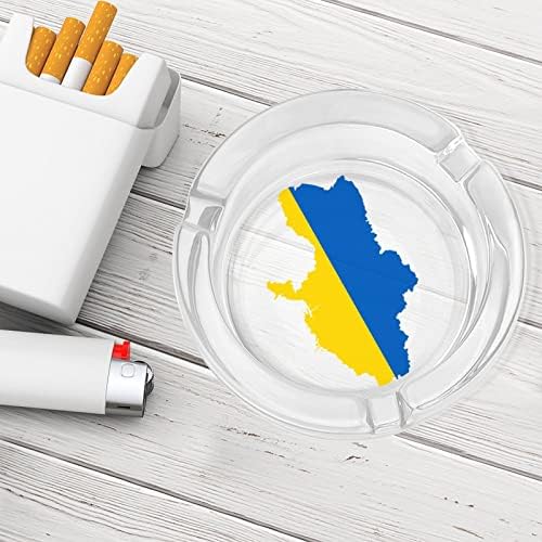 Мапа на знамето на Украина Пушење од стакло од цигара цигара цигара од цигара, наметка за сопственост на пушачи,