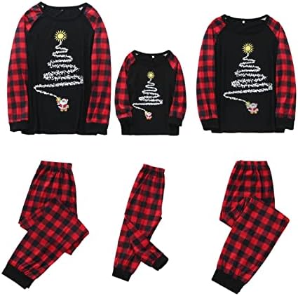 Божиќни мажи тато печати блуза врвови pjs поставени панталони Божиќни семејни празници семејни пижами што одговараат сетови памук памук