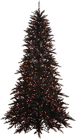 Викерман 3 'x 25 Црна ела тенка вештачка новогодишна елка, прелит - животен затворен сезонски декор за дома - Одржување бесплатно