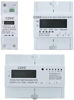 Purin Single фаза 220V 50/60Hz 65A DIN Rail WiFi Smart Energy Meter Timer Monitor KWH Meter Wattmeter