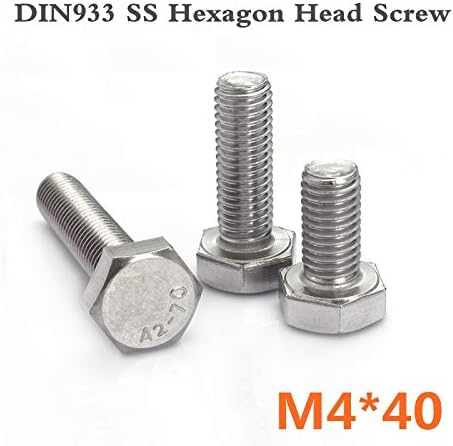 Завртки 100 парчиња/лот DIN933 M440 A2 Не'рѓосувачки челик хексадецимална завртка за глава