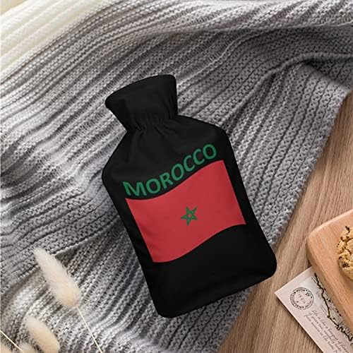 Знаме На Мароко Шише Со Топла Вода 1000 мл Со Мек Капак Отстранлив Топол Ладен Пакет Вреќа За Вбризгување Вода За Раце Стапала Потопол Кревет