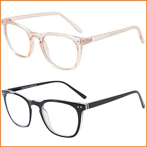 ОЧИЛА 2 Спакувајте Сини Светлосни Очила За Блокирање За Жени Мажи Компјутерски Игри Очила Квадратни Очила