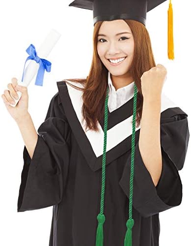 Јаомиао 2 парчиња матура за дипломирање полиестер предиво чесен кабел со тасел за студенти за дипломирање