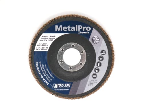 Rex-Cut Cut Metalpro Circ Flap Disc 4-1/2 x 7/8 T27 40 GTIT стандардна густина