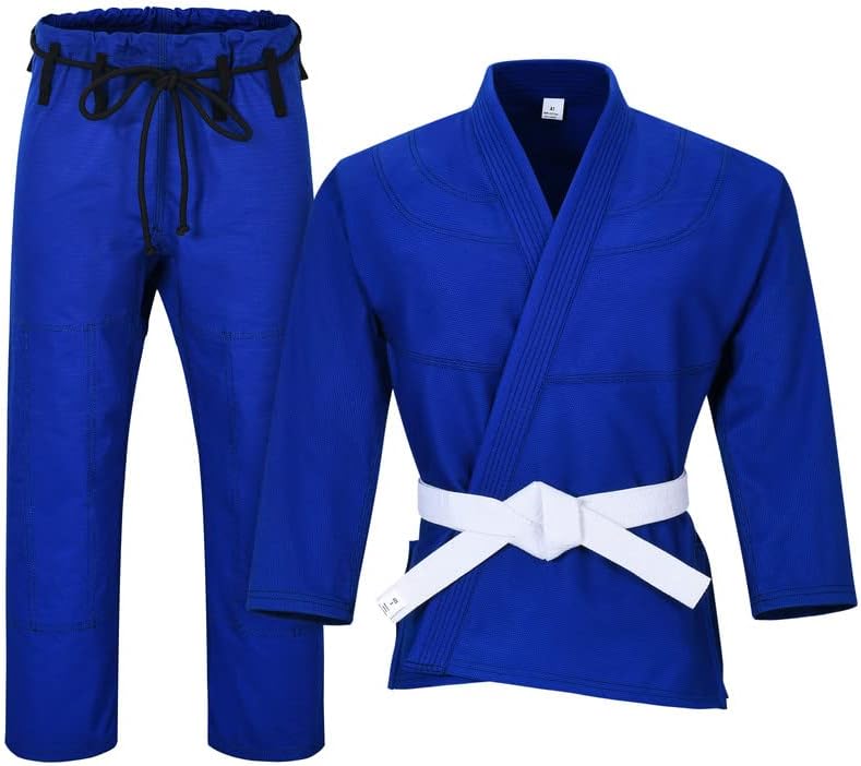 Нокаут борба опрема Бразил uиу itsитсу giи за мажите и жените униформа кимонос средна тежина, префрунк со бесплатен бел појас