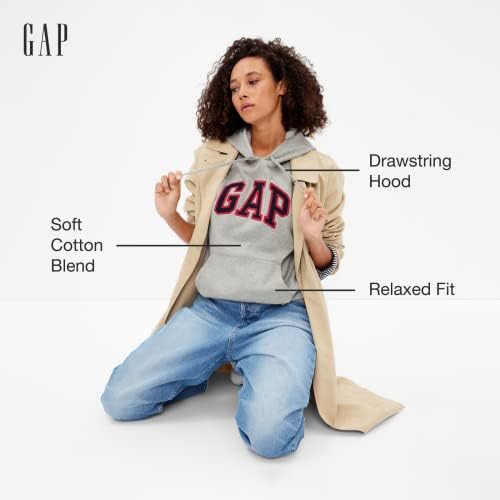 Gap женско лого со качулка со качулка со качулка