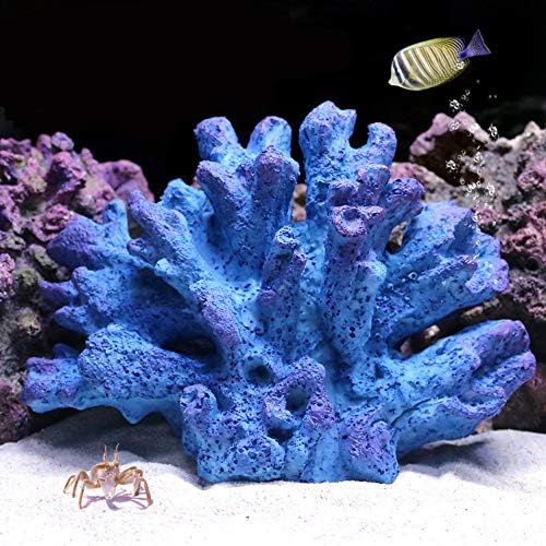 Данму 1 парчиња полирезин корални украси, аквариум корал декор 7 x 3 1/3 x 4 7/10 за декорација на аквариум за риби
