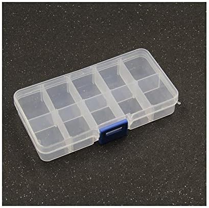 1 парчиња квадратни транспарентни пластични кутии за складирање 10/24 слот прилагодлив за организаторот