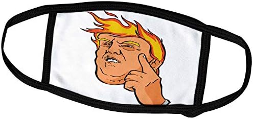 3drose Cassie Peter Digital Art - Трамп со коса на оган - наслови на лице