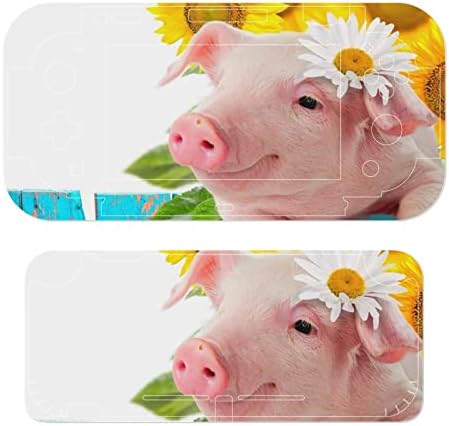 Смешни налепници за сончоглед од сончоглед на свињи ја покриваат кожата целосна обвивка за налепници на лицето компатибилни со