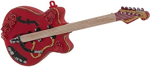Декорација на новогодишна елка со црвена гитара со должина од 3,5
