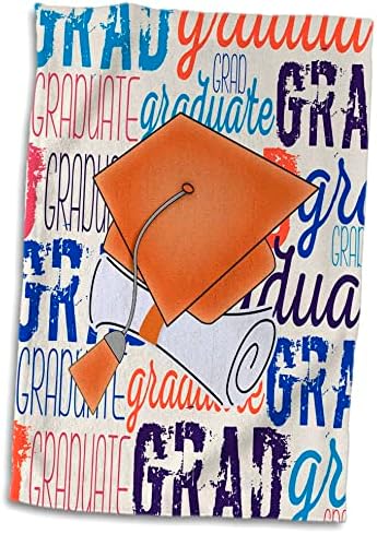 3дроза-Дизајн На Дипломирање Беверли Тарнер-Светло Портокалова Капа За Дипломирање И Диплома, Шарени Зборови За Дипломирање-Крпи, 15 х